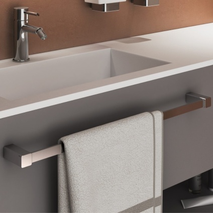 Origins Living Spluga Chrome 600mm Single Towel Rail